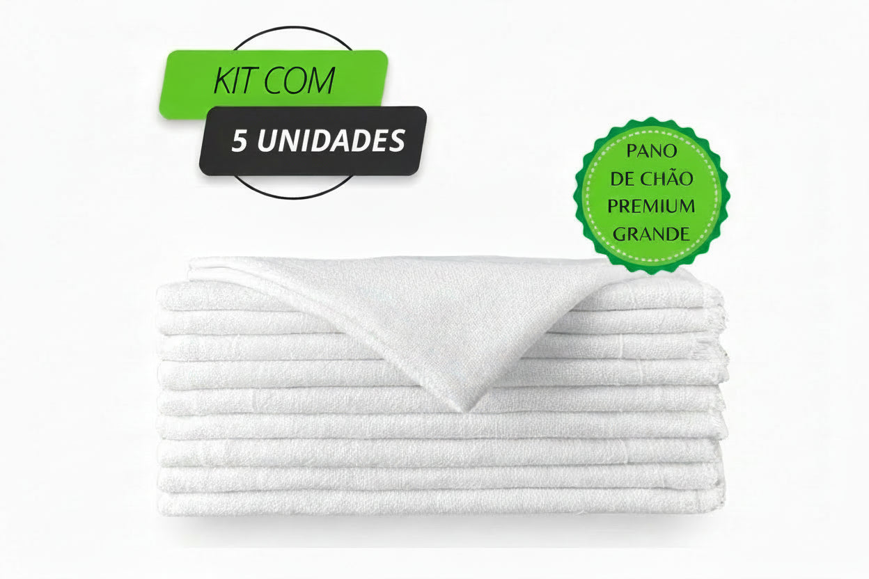 White Bleached Floor Cloth 5 Units 50 x 70
